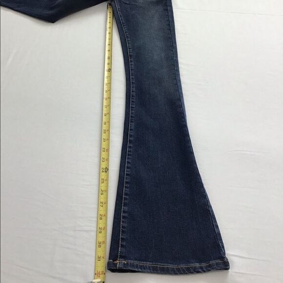 CARMAR Blue Bell Bottom Denim Jeans New Size 24 - Picture 10 of 11
